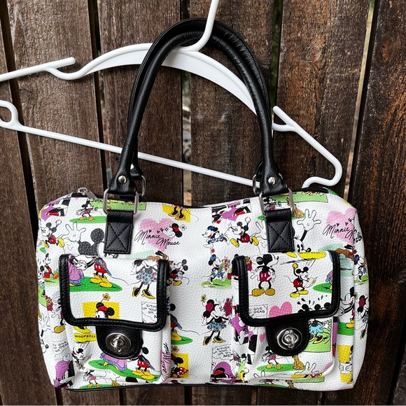 Disney Parks Mickey & Minnie Mouse Cartoon Purse Handbag - Picture 6 of 14